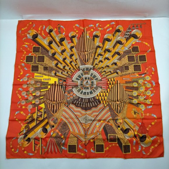 Hermes scarf Carre 90 Oranges Silk100% - Picture 1 of 11